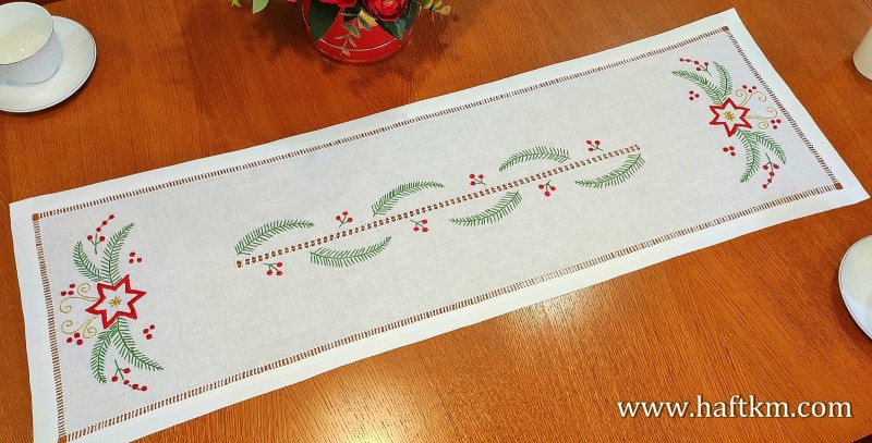 Uroczy bieżnik świąteczny " Gwiazdki "