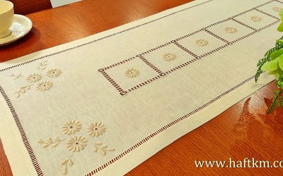 Bieżnik haft angielski " Kwiatuszki "