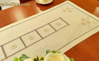 Bieżnik haft angielski " Kwiatuszki "