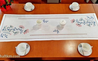 Przepiękny bieżnik " Modernistyczne dmuchawce "