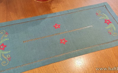 Uroczy bieżnik świąteczny " Gwiazdki "