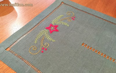 Uroczy bieżnik świąteczny " Gwiazdki "