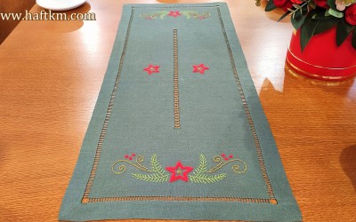 Uroczy bieżnik świąteczny " Gwiazdki "