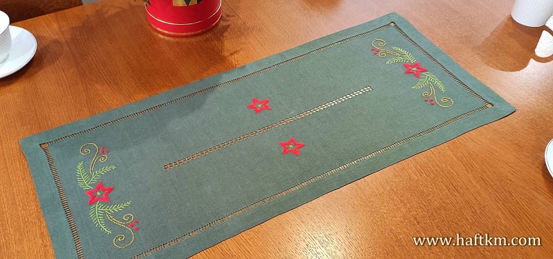 Uroczy bieżnik świąteczny " Gwiazdki "