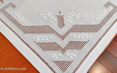 Elegancki bieżnik, haft reczny " Toledo geometria "