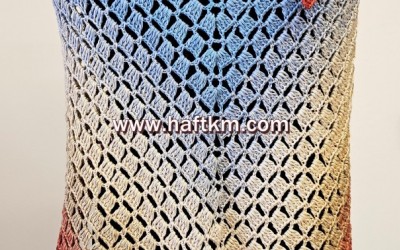 Chusta szydełkowa ombre.