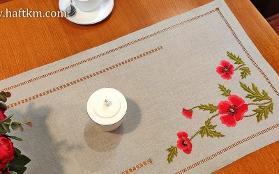 Ekskluzywny bieżnik. "Bukiet polnych maków "