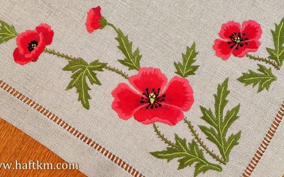 Ekskluzywny bieżnik. "Bukiet polnych maków "