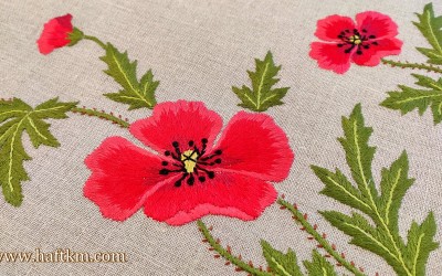 Ekskluzywny bieżnik. "Bukiet polnych maków "