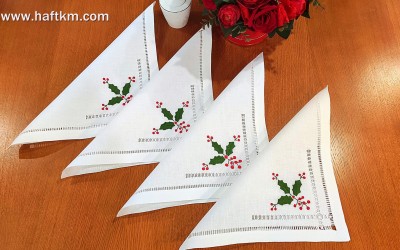 Ekskluzywne serwetki obiadowe " Ostrokrzew " 