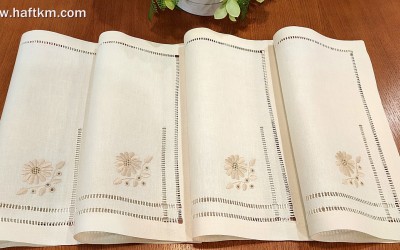 Lniane serwetki obiadowe.