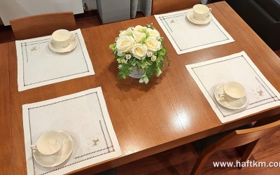 Eleganckie serwetki obiadowe " Różyczki toledo "