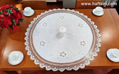 Piękna serweta lniana " Róża Makowska"