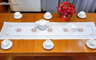 Bieżnik  bożonarodzeniowy  " Czerwone gwiazdki "