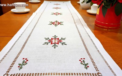 Bieżnik  bożonarodzeniowy  " Czerwone gwiazdki "