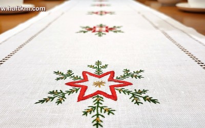 Bieżnik  bożonarodzeniowy  " Czerwone gwiazdki "