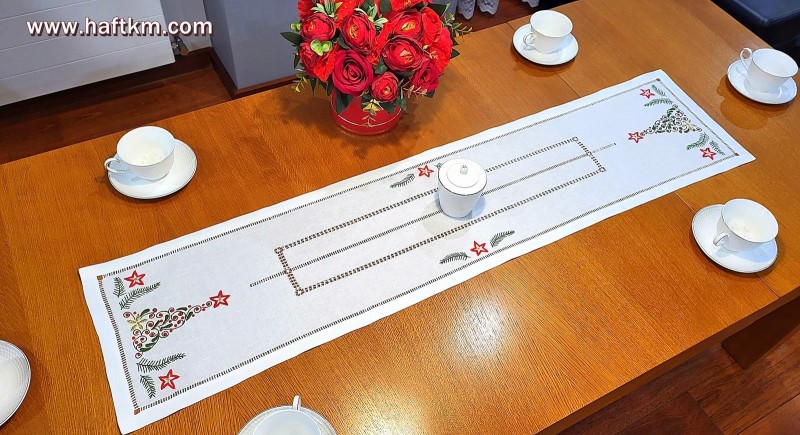 Bieżnik świąteczny " Choinka listki "