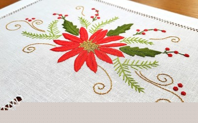  Bieżnik ręcznie haftowany " Gwiazda Betlejemska"