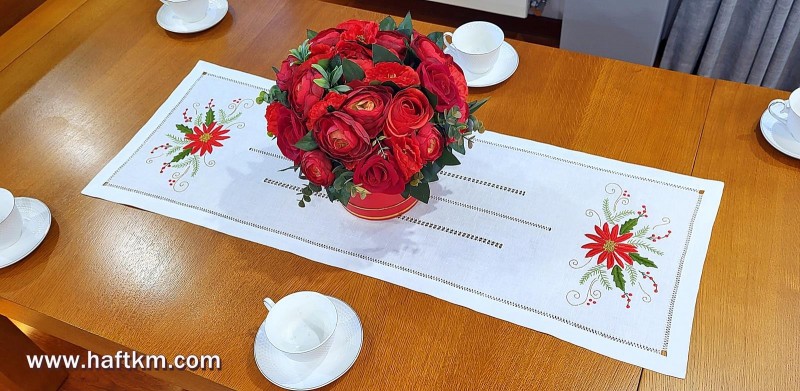  Bieżnik ręcznie haftowany " Gwiazda Betlejemska"