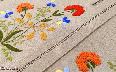 Bieżnik haft ręczny " Wiosenne natchnienie"