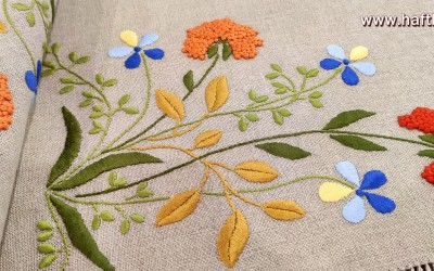 Bieżnik haft ręczny " Wiosenne natchnienie"