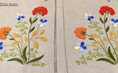 Bieżnik haft ręczny " Wiosenne natchnienie"