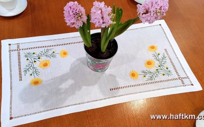 Bieżnik żółte margaretki