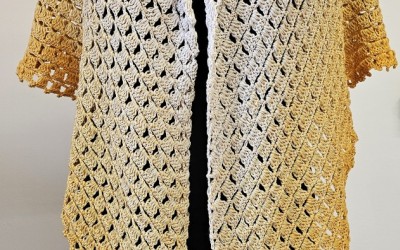 Chusta szydełkowa ombre.