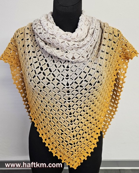 Chusta szydełkowa ombre.