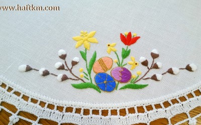 Ekskluzywna serweta " Wielkanocne bazie"